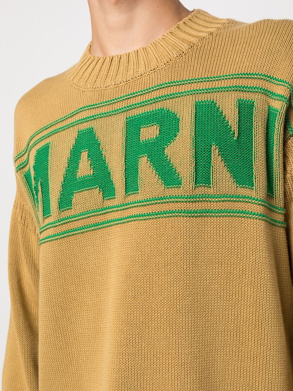 logo-print knit jumper - 5