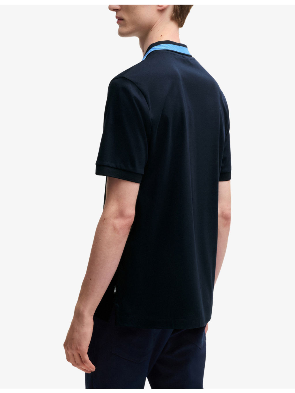 Striped-trim slim-fit cotton-jersey polo shirt - 4