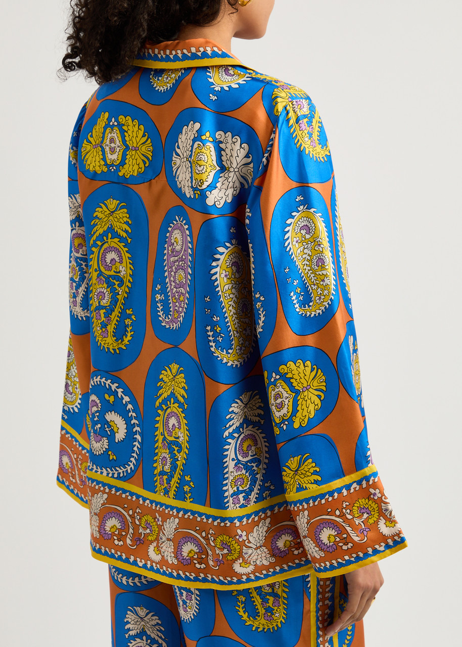 Alemais Luis Printed Silk-twill Shirt - 3