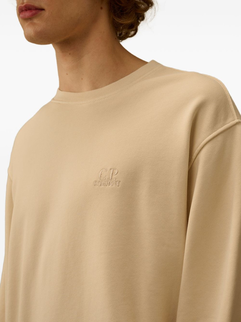 logo-embroidered crewneck cotton sweatshirt 5