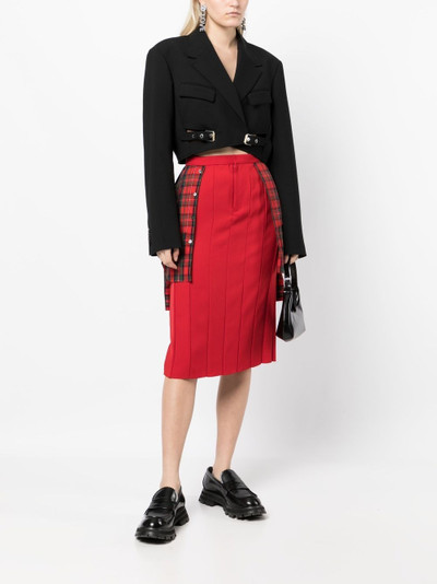 UNDERCOVER inverted-pleat design skirt outlook