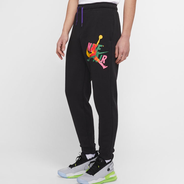 Air Jordan Fleece Lined Casual Sports Pants Black CU1559-011 - 3