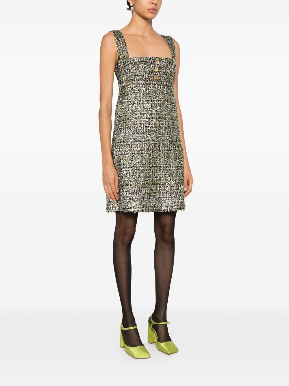lurex mini dress - 3
