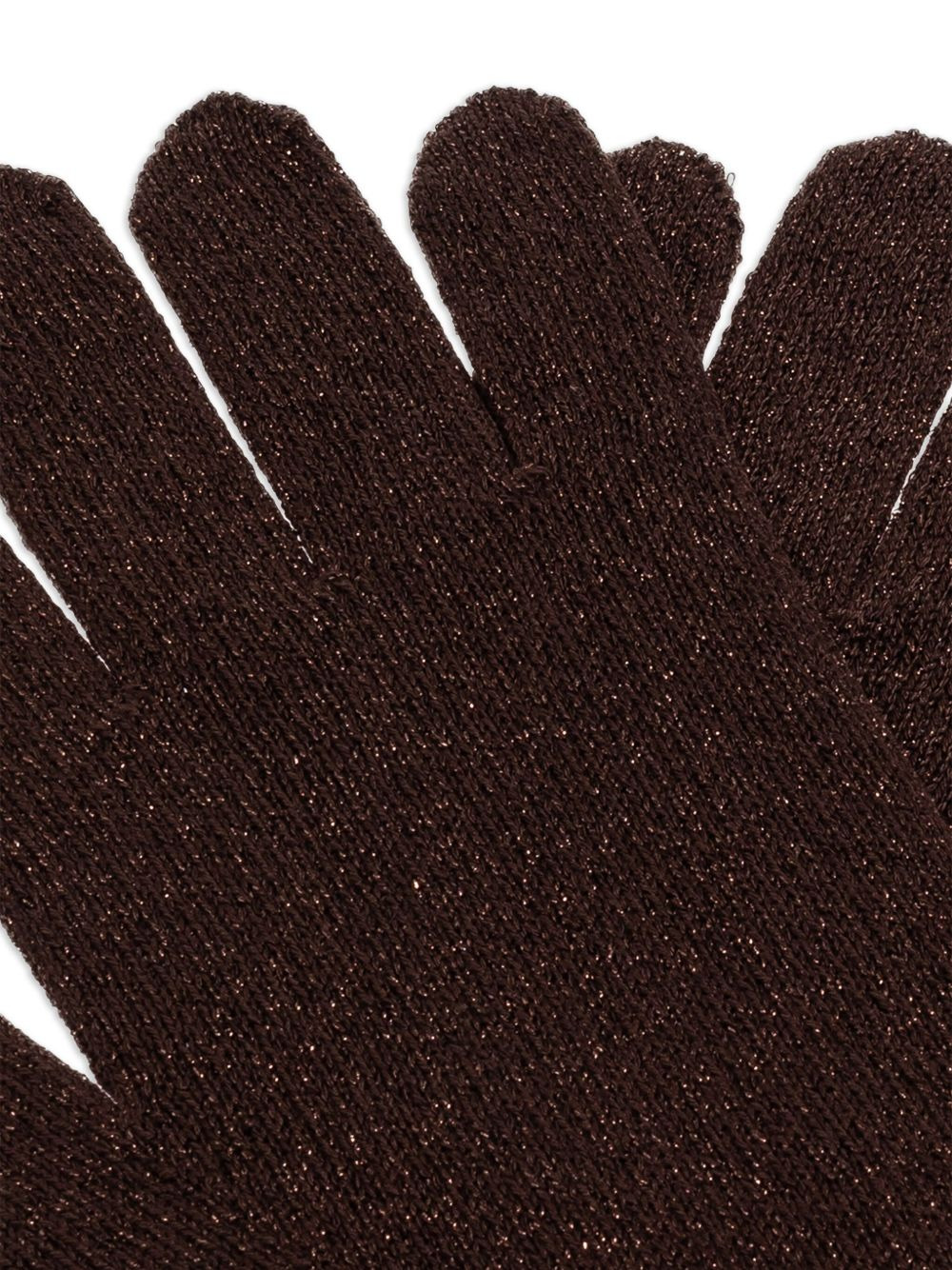 logo-detail glitter-effect gloves - 4