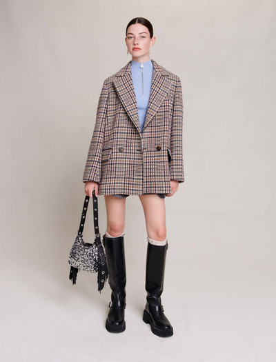 maje Short checked jacket outlook