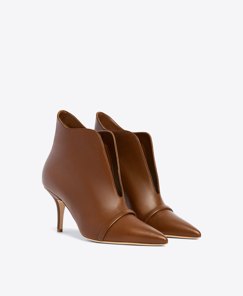 MALONE SOULIERS Cora 70 Brown Leather Ankle Boots outlook