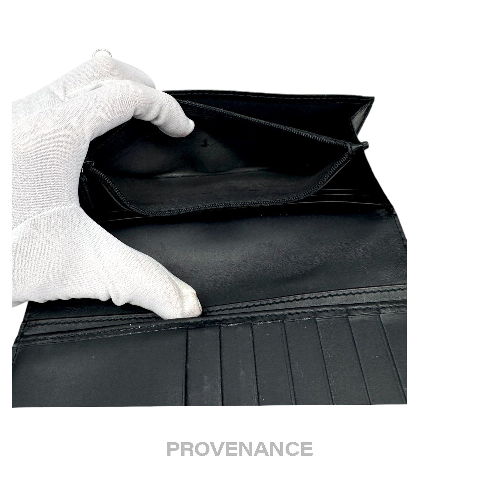 Gucci Long Wallet - Black Guccissima Leather - 7