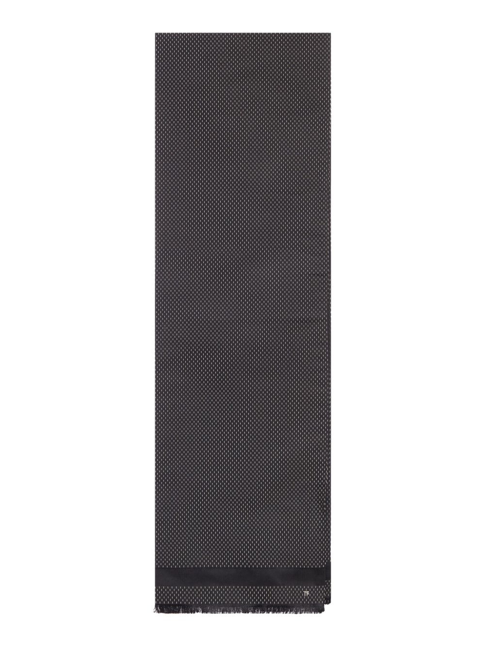 jacquard silk scarf - 2