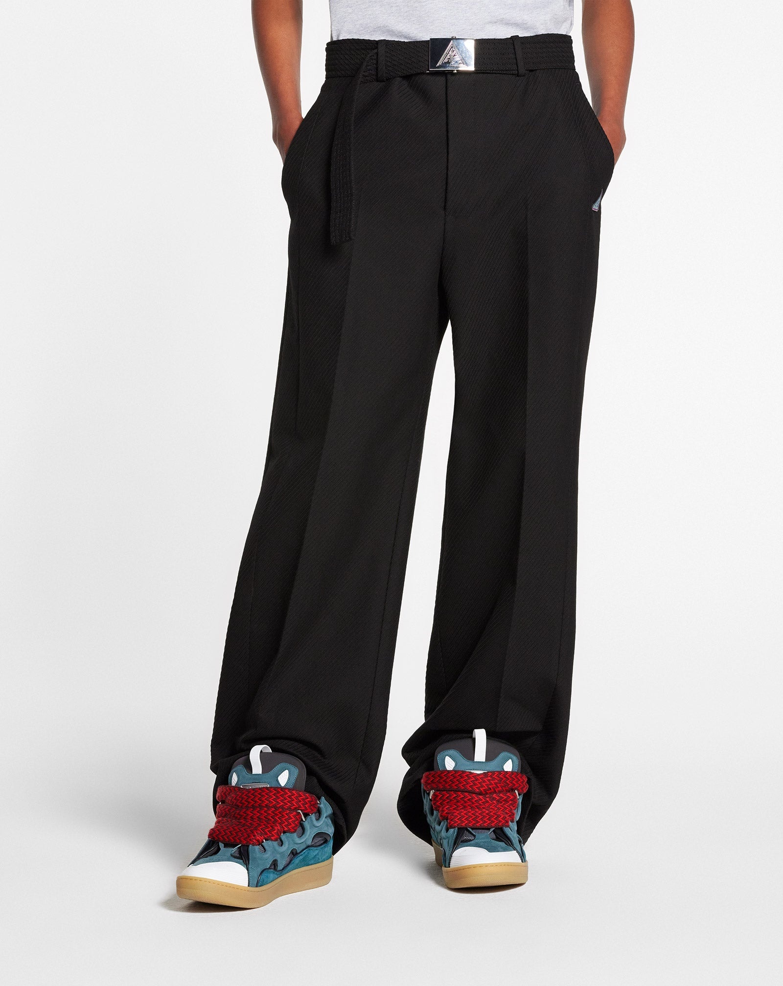 STRUCTURED PANTS WITH BELT - 2