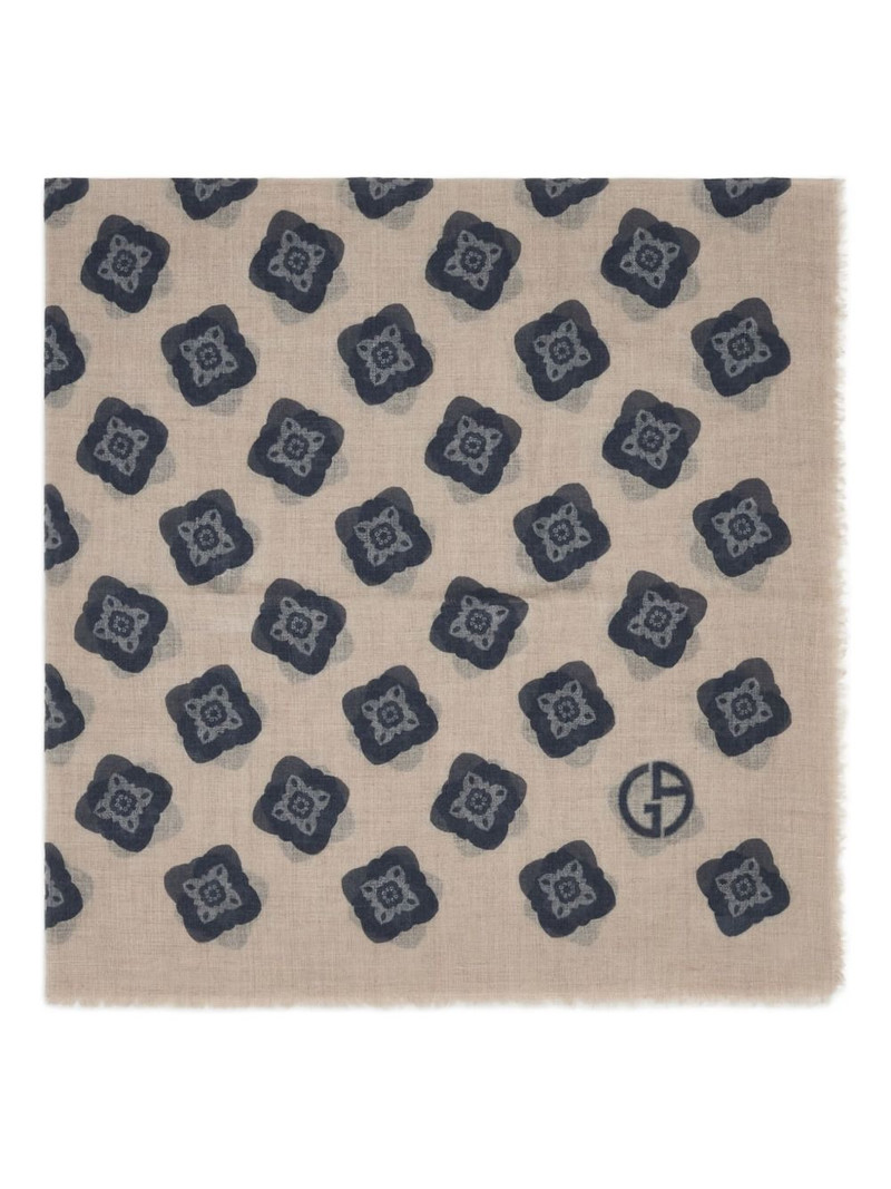 floral-pattern scarf 1