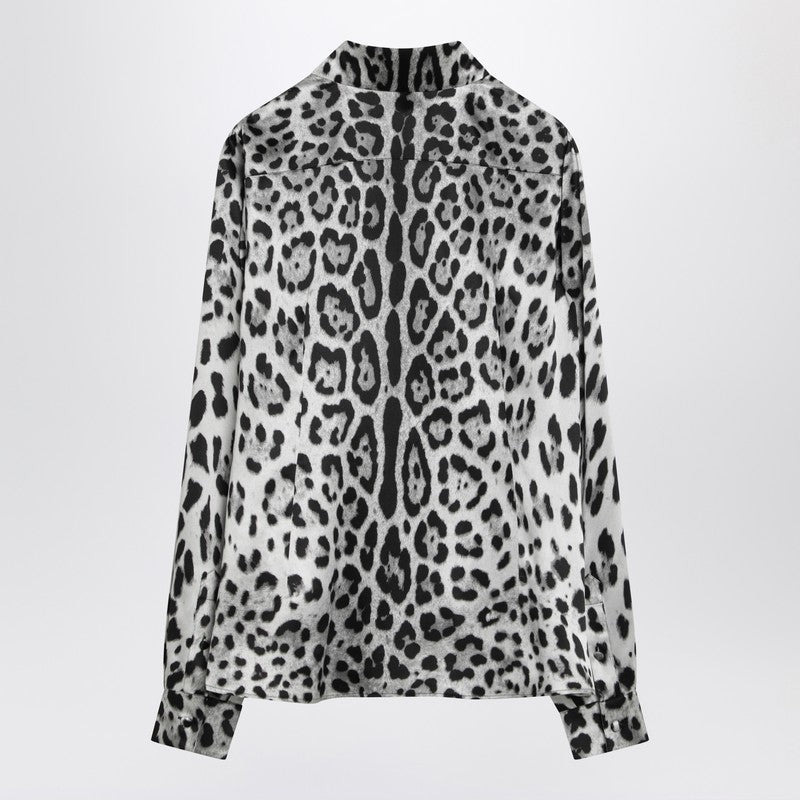 Dolce&Gabbana Leopard Print Silk Shirt Women - 2