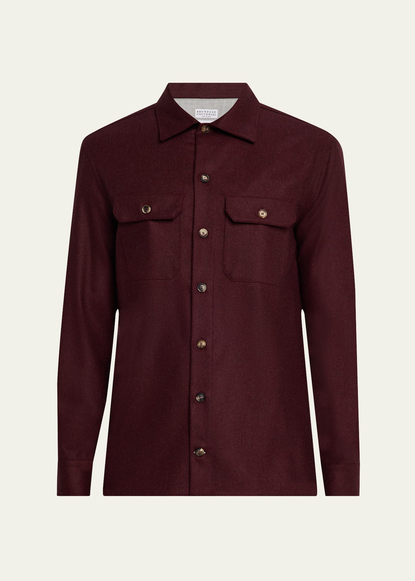 Men's Carded Flannel Overshirt - 1