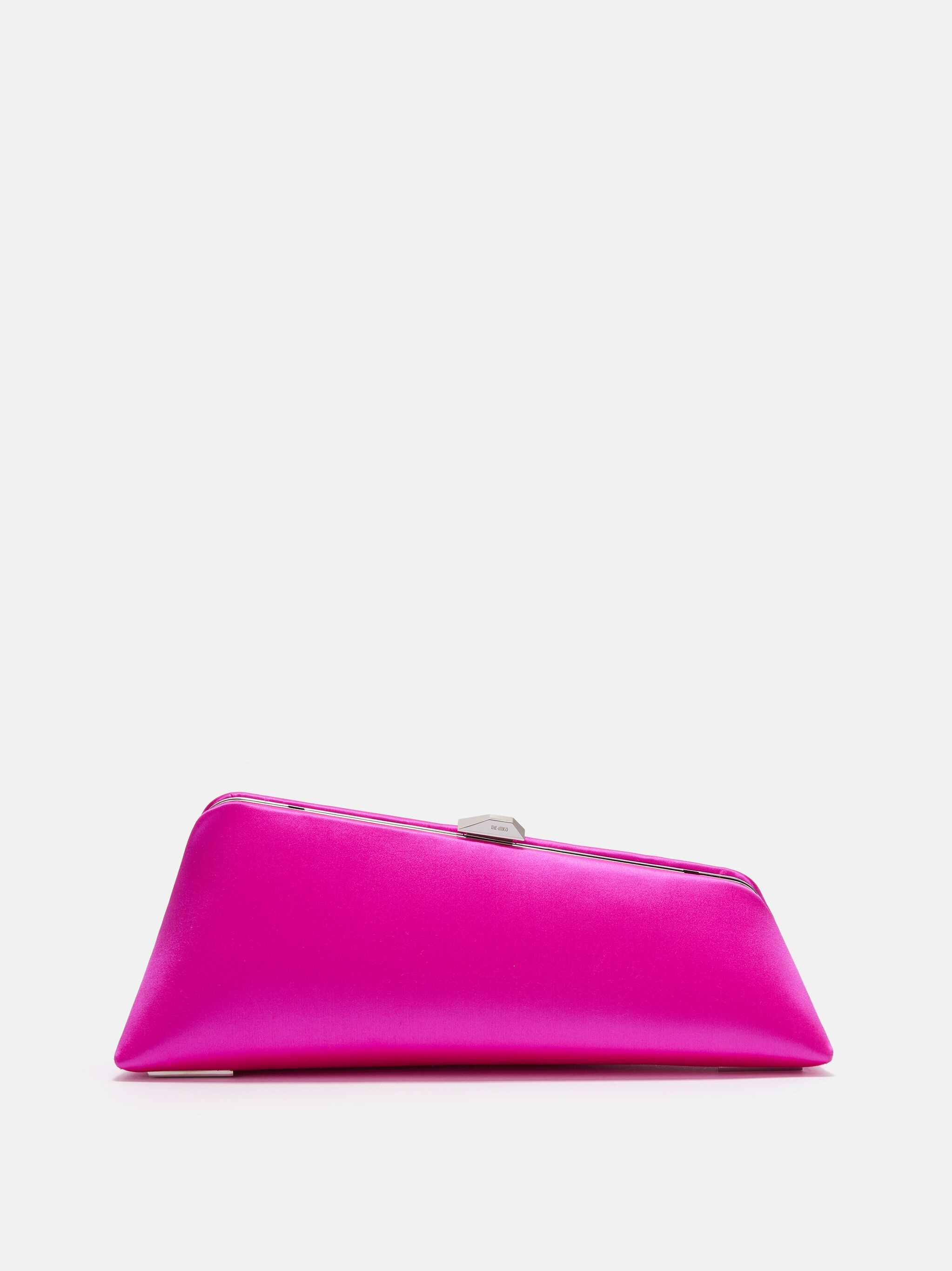 8 30 PM Silk Blend Clutch in Pink - The Attico