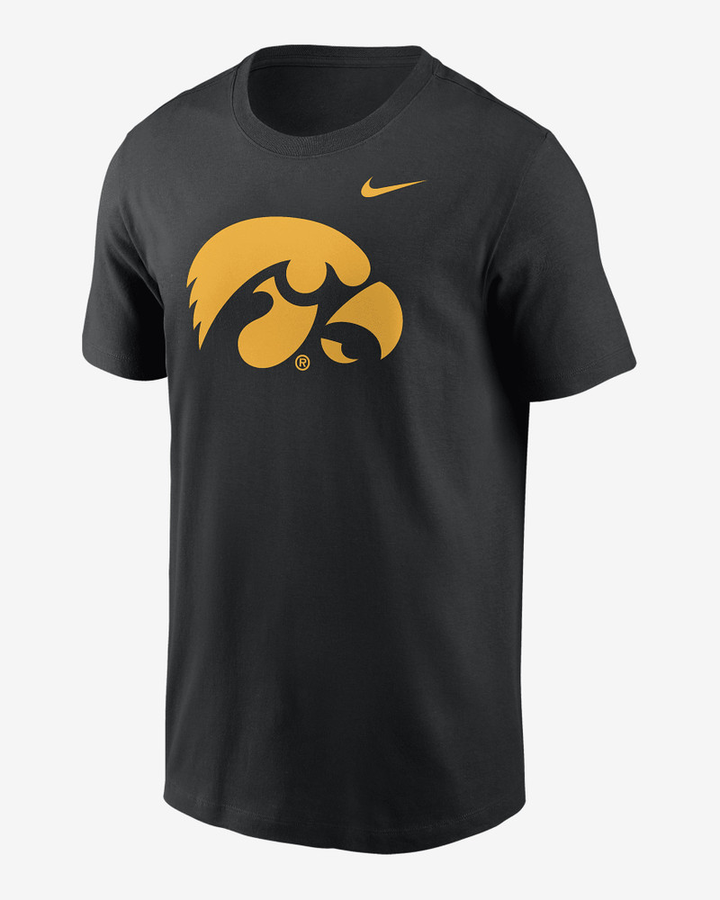 Iowa Hawkeyes Primetime Evergreen 로고 나이키 남자 대학 티셔츠 - 1