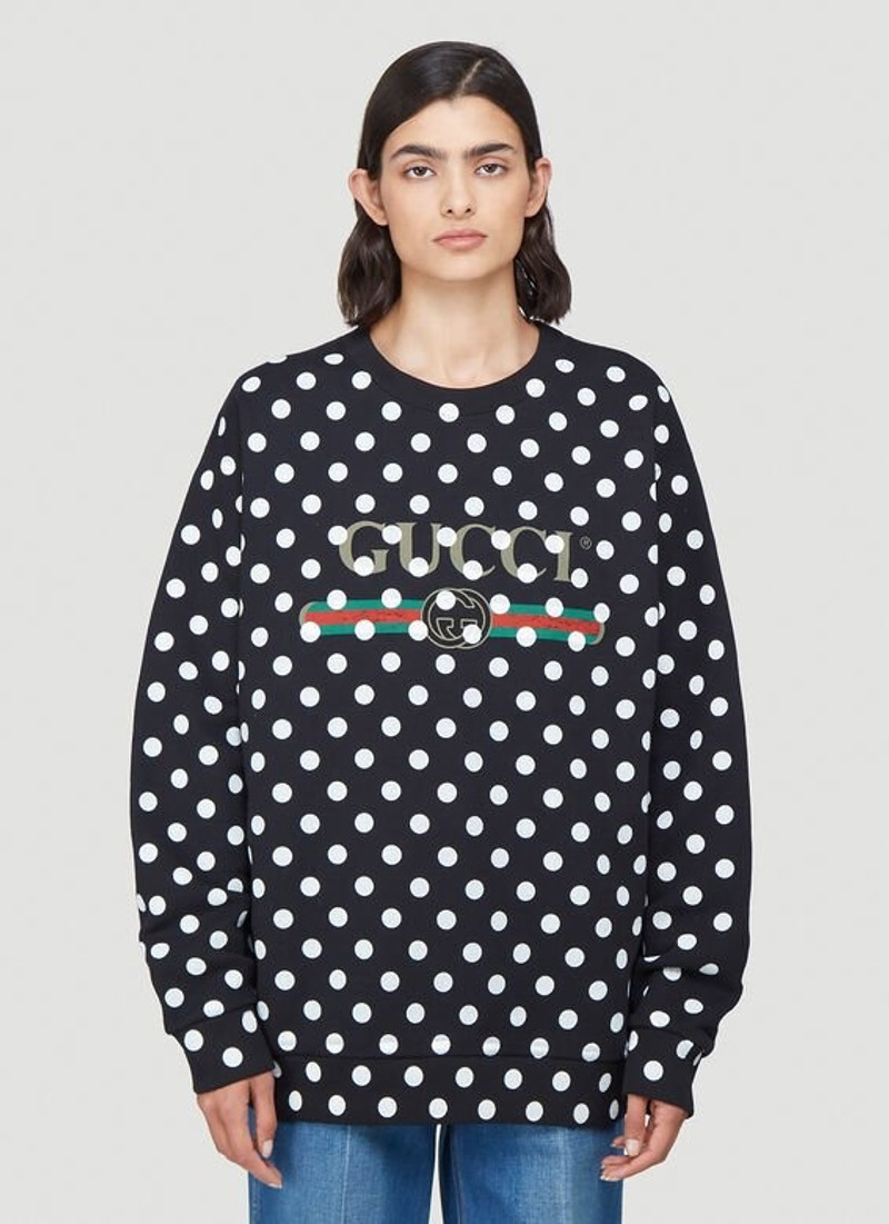 Polka-Dot Logo-Print Sweatshirt 1