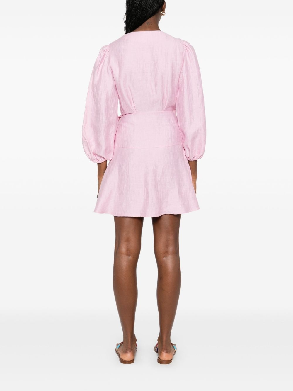wrap mini dress - 4