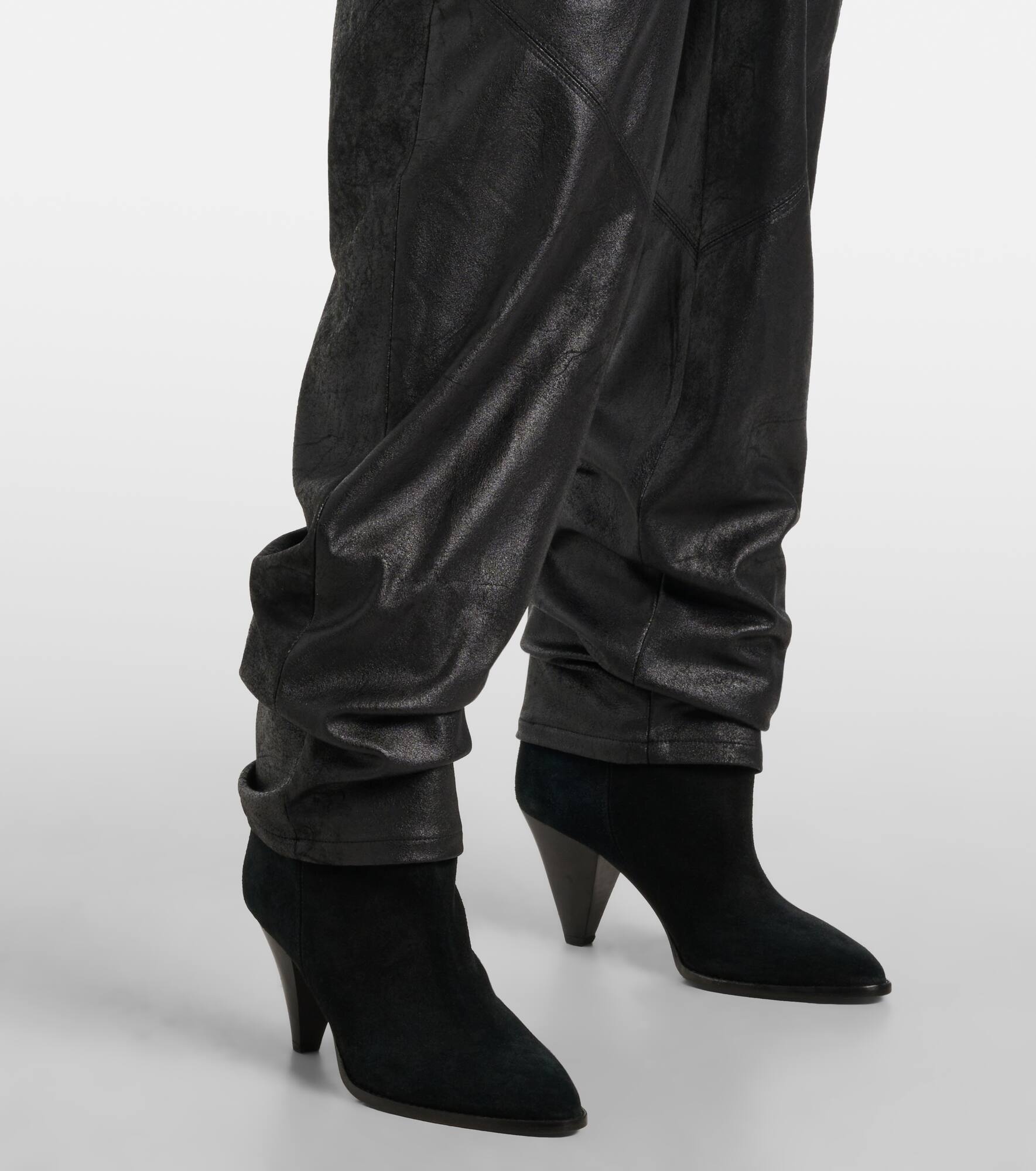 Faux leather jumpsuit - 7