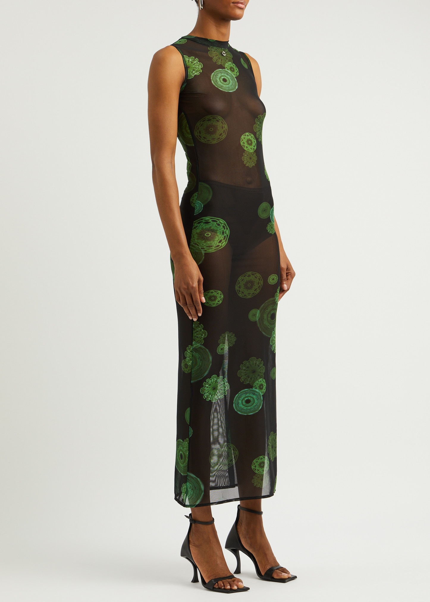 Cymatics printed stretch-mesh maxi dress - 2