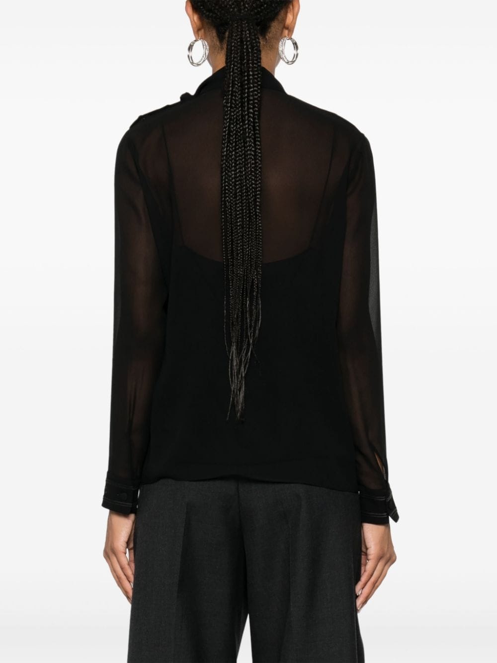 silk blouse - 4