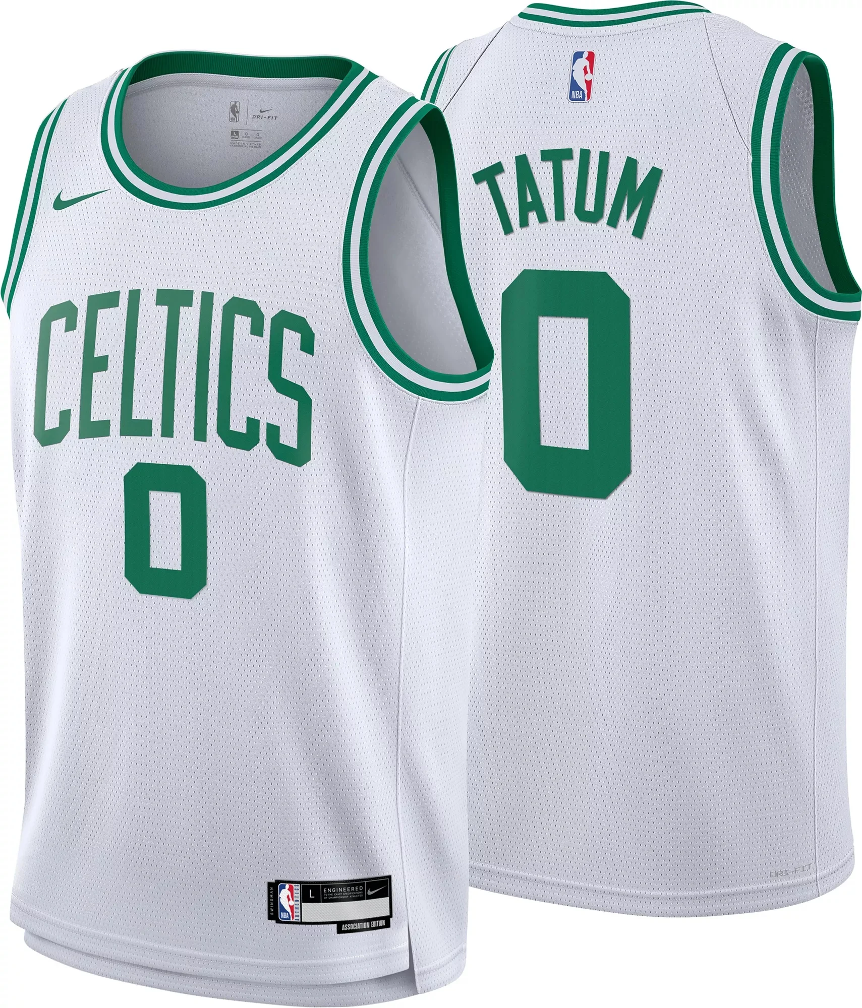 Nike Youth Boston Celtics Jayson Tatum #0 White Swingman Jersey - 1