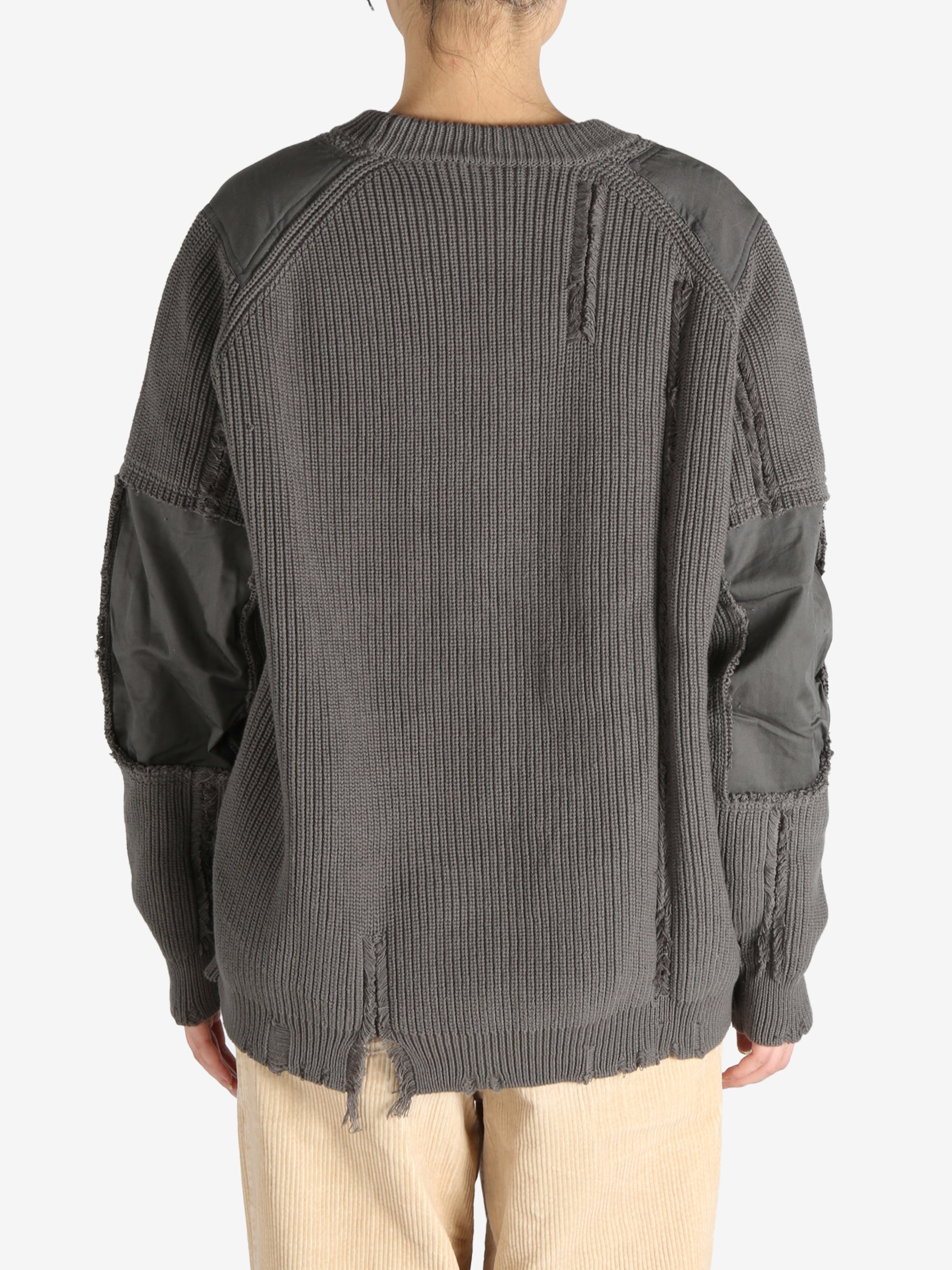 Y'S - Women Distressed Military Sweater - 3