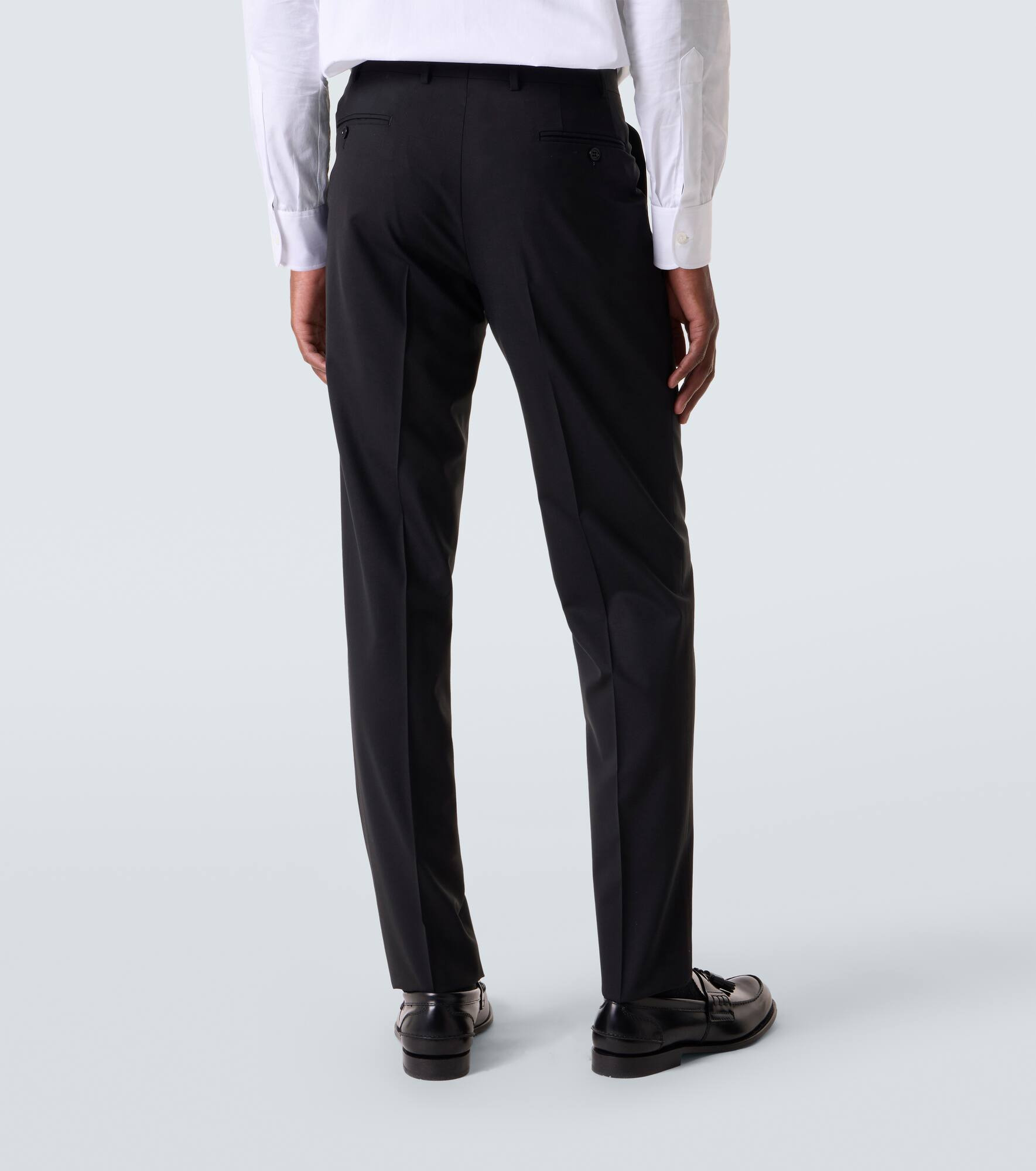 Wool-blend slim pants - 4