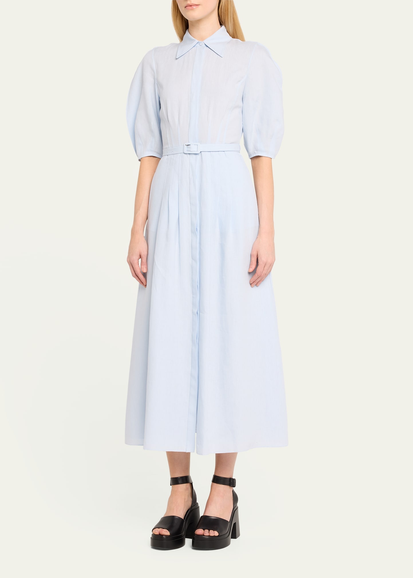 Maude Belted Shirt Dress - 4