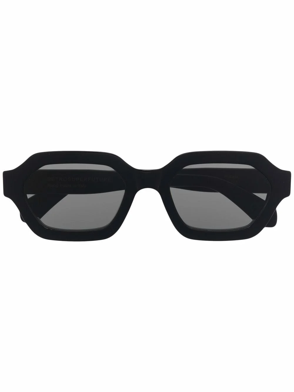 tinted geometric-frame sunglasses - 1