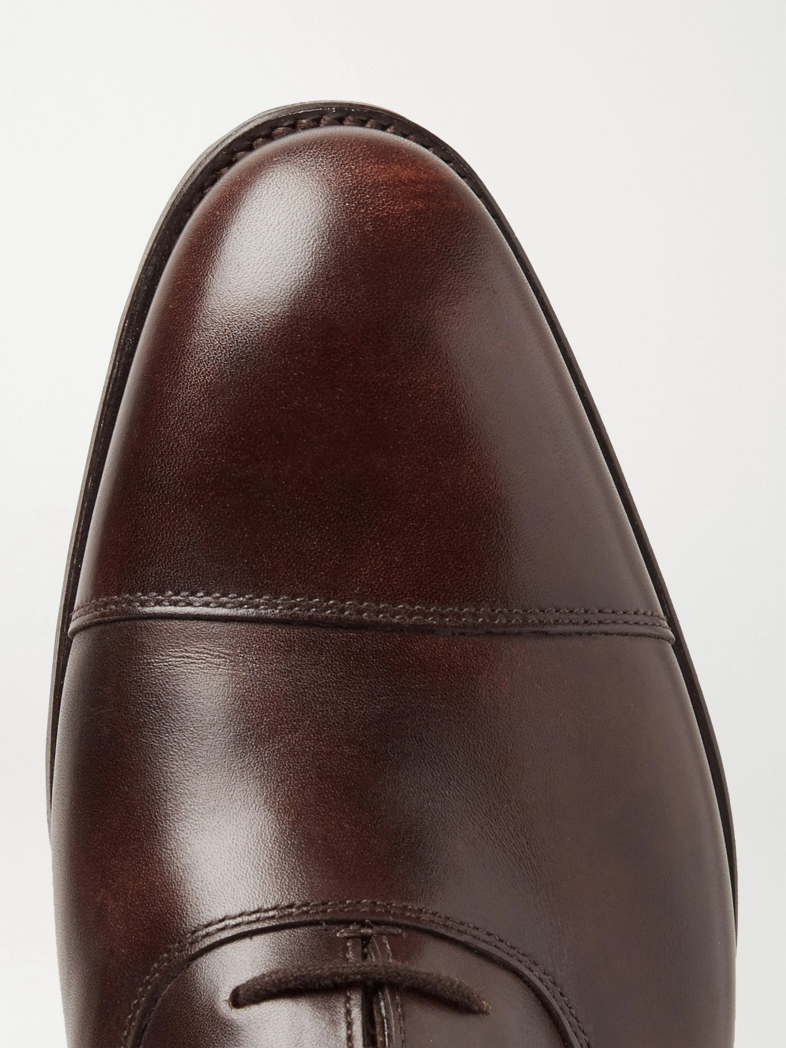 City II Burnished-Leather Oxford Shoes Brown - 5