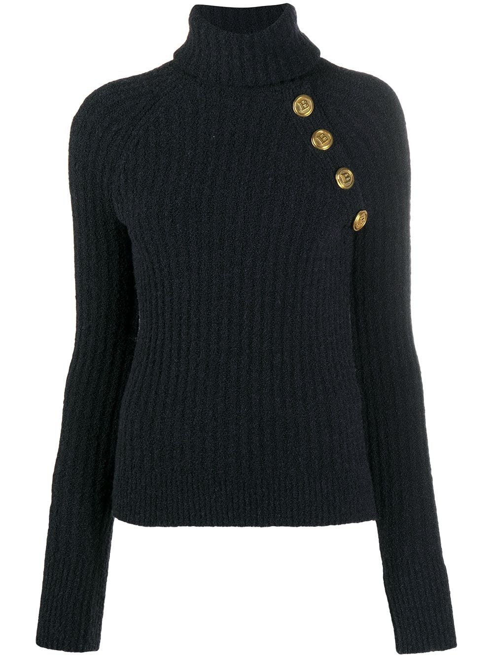 decorative buttons oversized jumper - 1