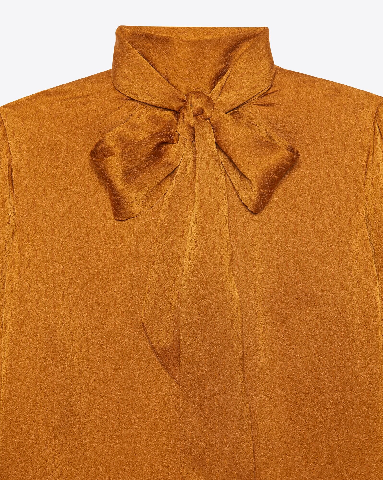 lavallière-neck blouse in monogram silk jacquard - 6