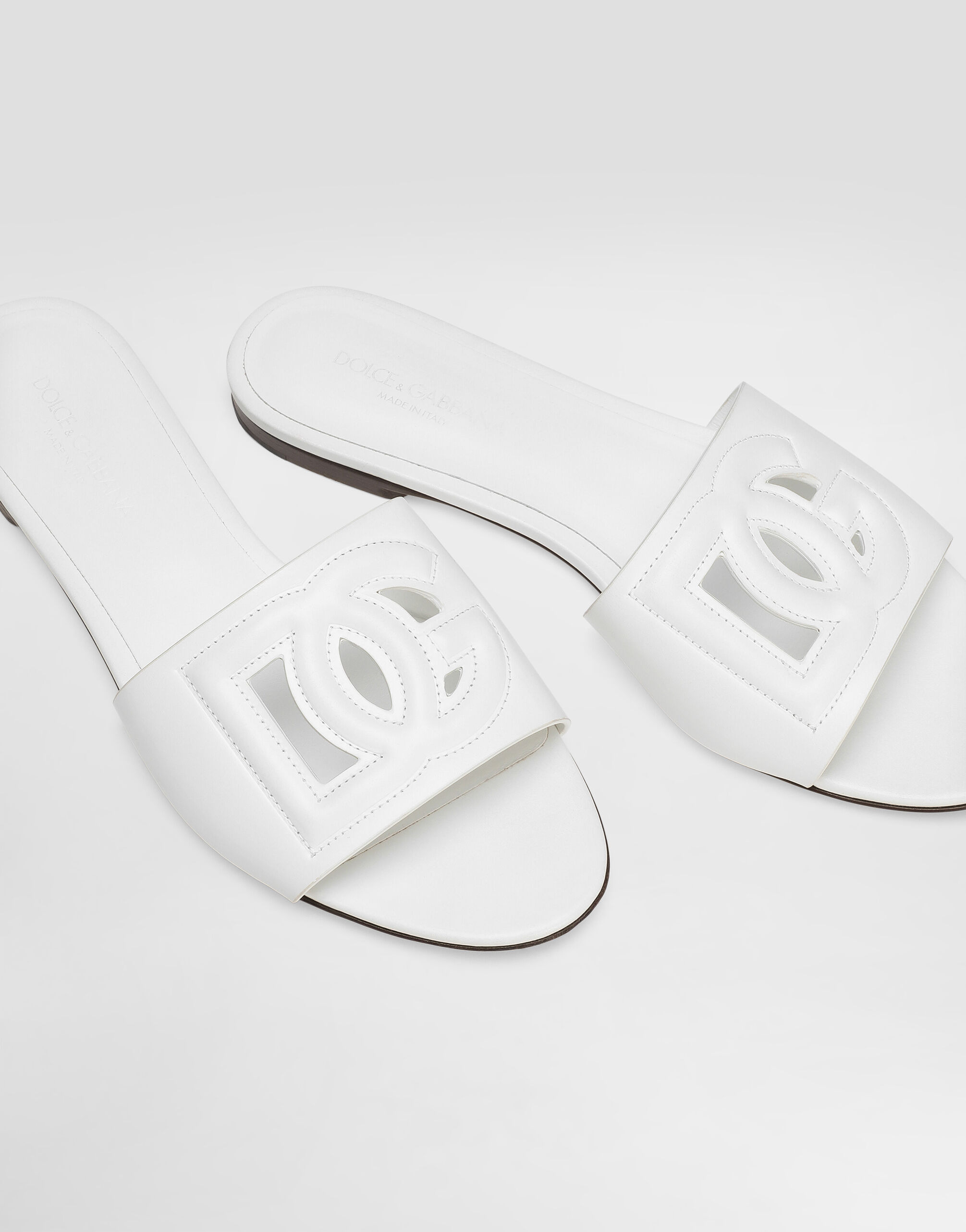 Calfskin sliders with DG logo - 4