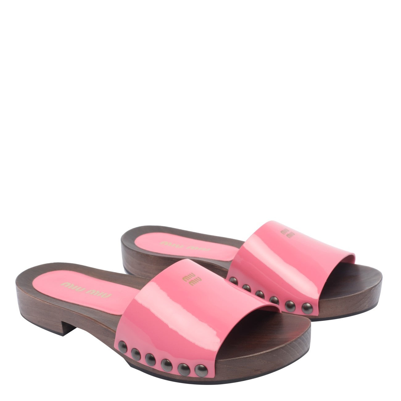 Miu Miu Women Patent Leather Clogs - 2