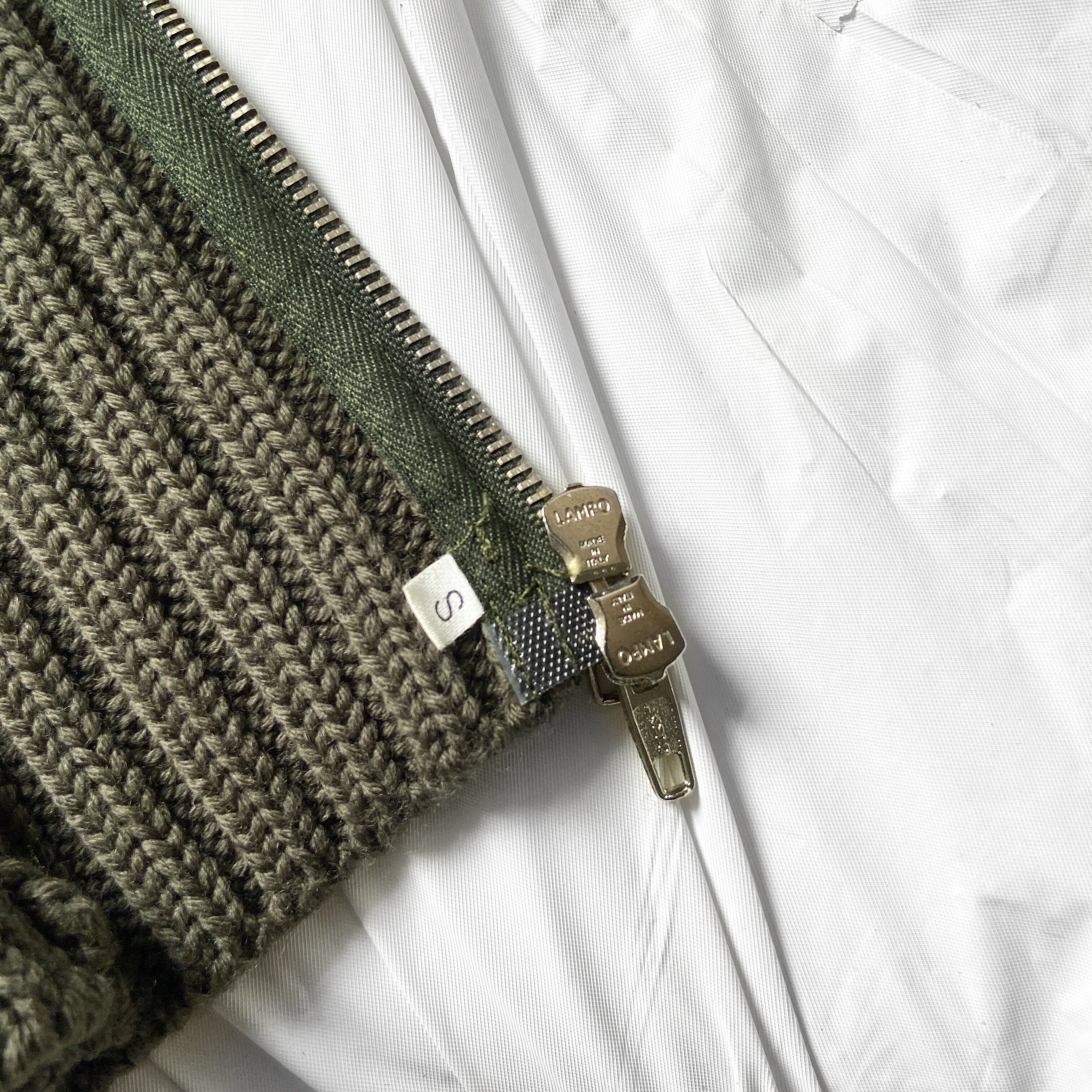 Maison Martin Margiela Fall 1998 'Flat' Collection Green Envelope Knit Jacket - 14