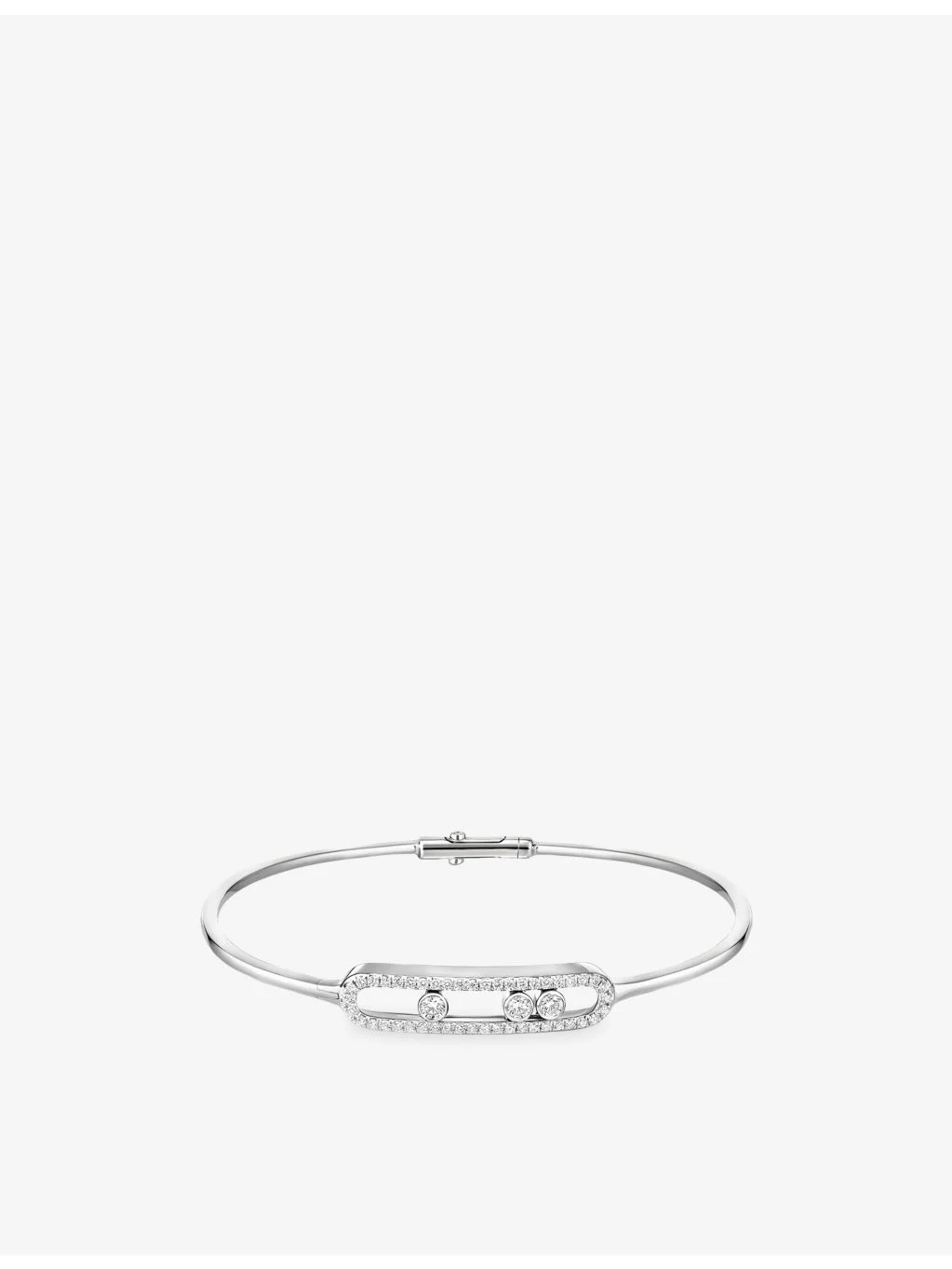 Move Classique 18ct Gold And 0.56ct Diamond Bangle - 1