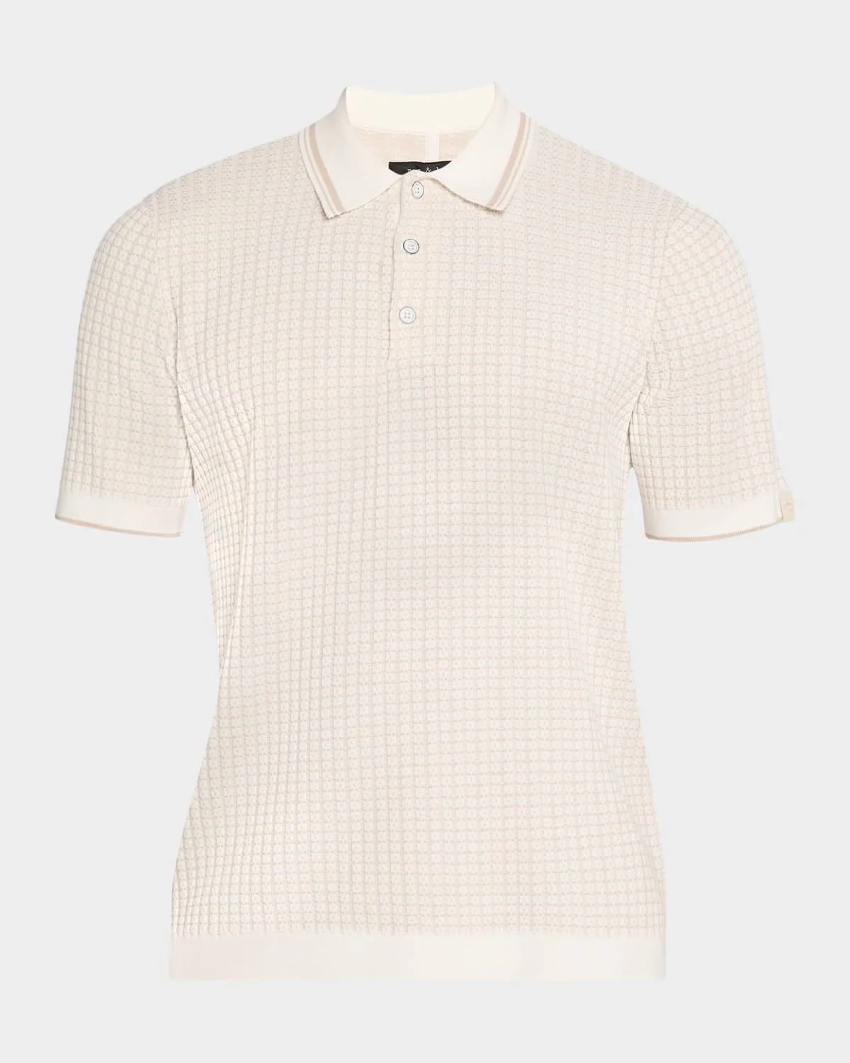 Men's Harvey Rib-Knit Polo Shirt - 1