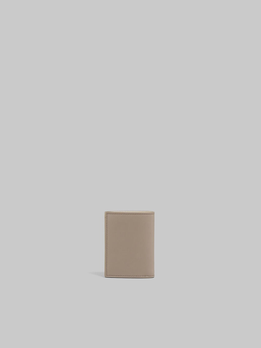 TAUPE LEATHER BIFOLD WALLET WITH RAISED MARNI LOGO - 3