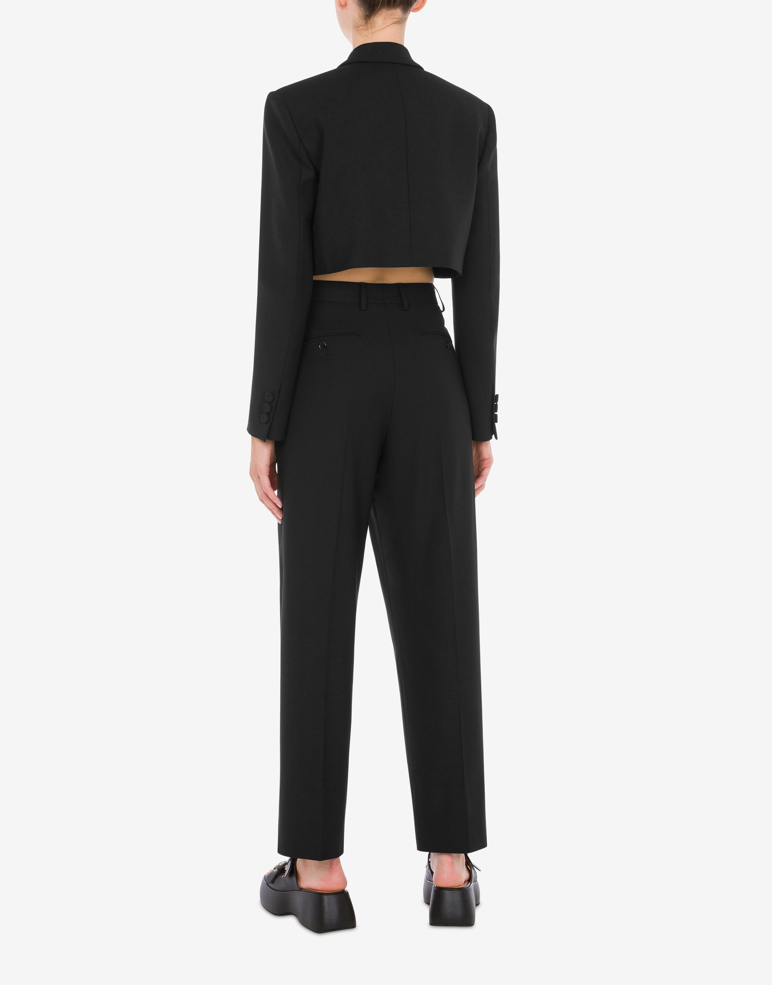 STRETCH GABARDINE CROPPED JACKET - 3