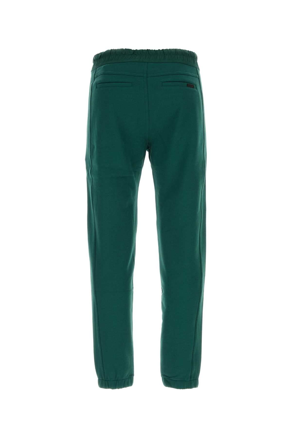 Saint Laurent Men Bottle Green Cotton Joggers - 2