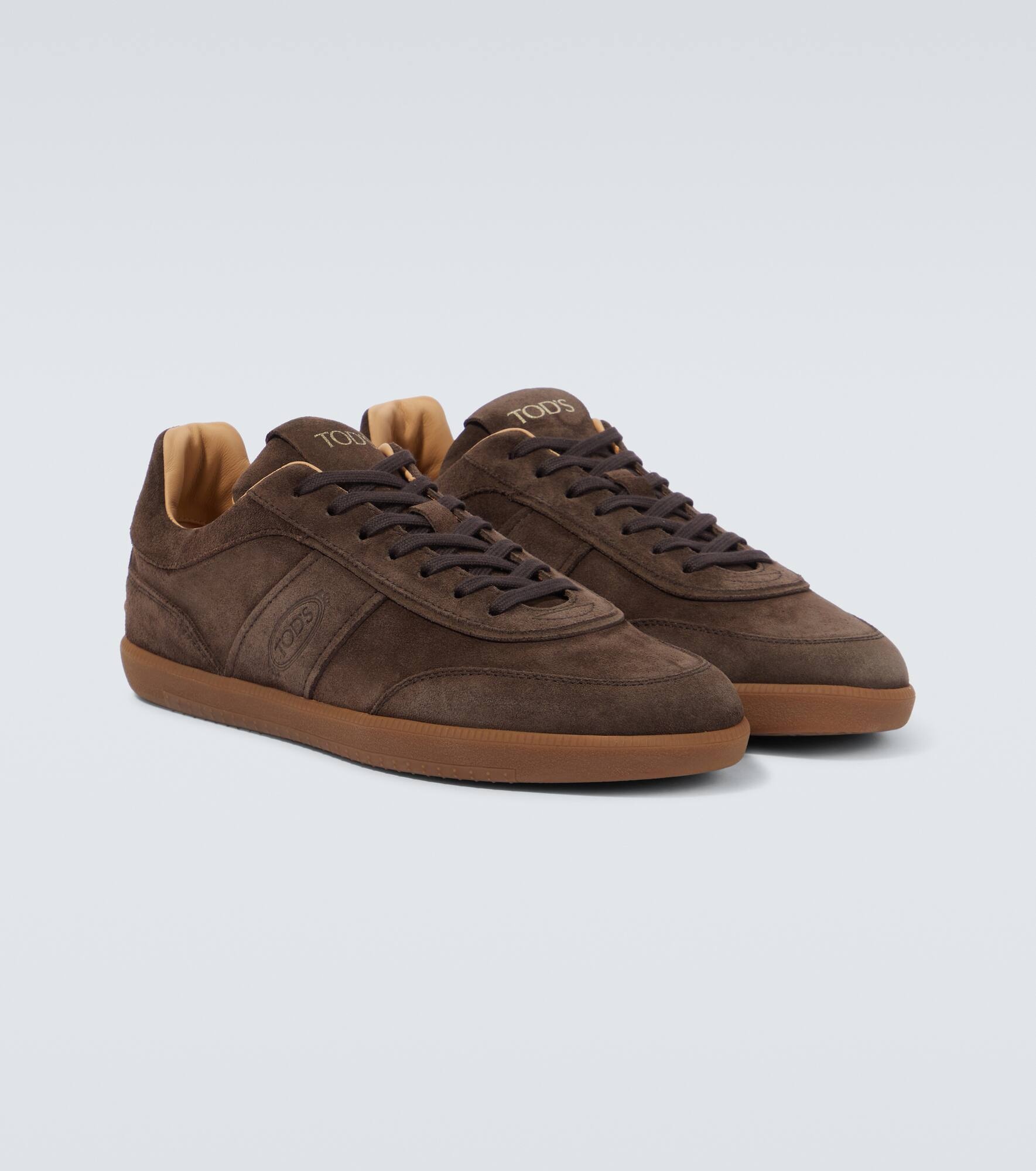 Logo suede sneakers - 5