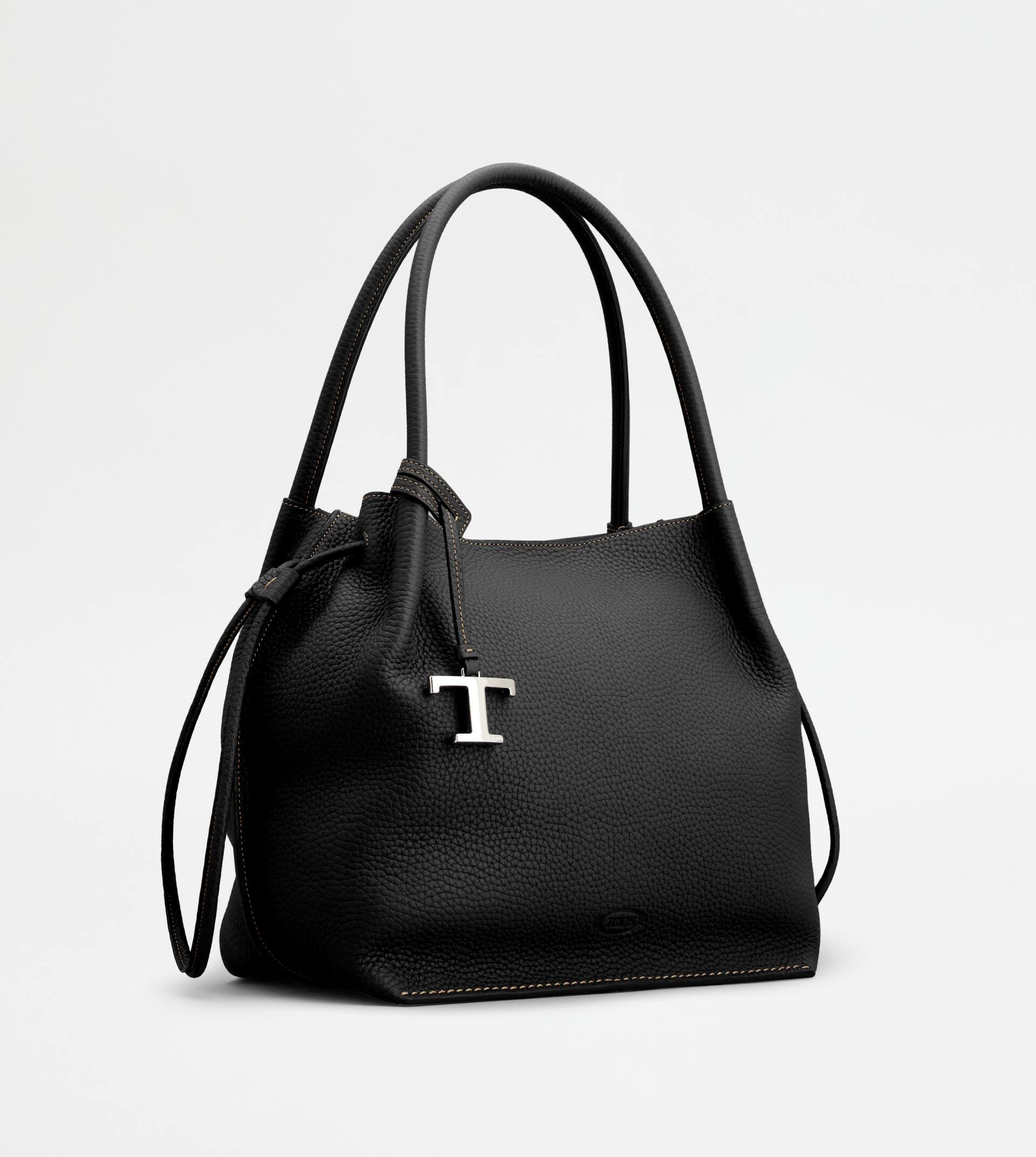 BUCKET BAG IN LEATHER MEDIUM - BLACK - 2