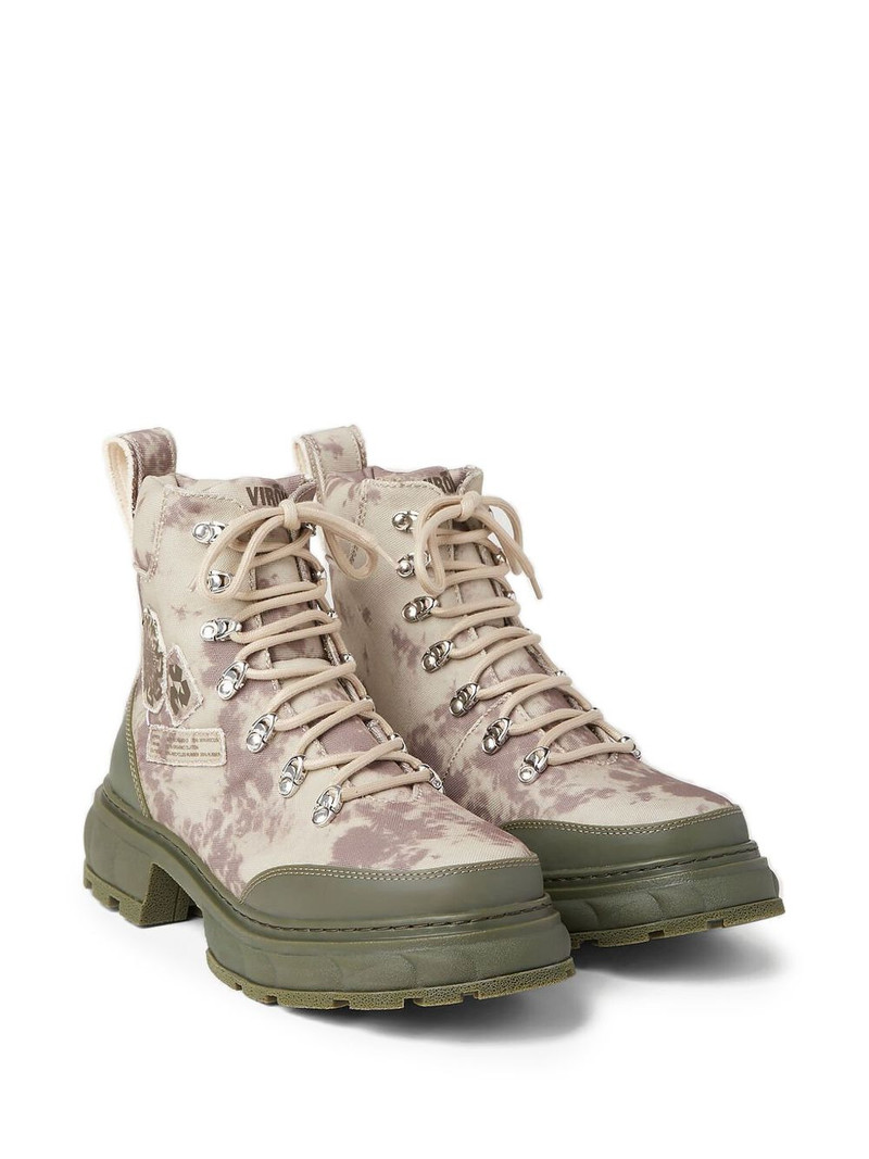 VIRÓN camouflage logo-print boots outlook