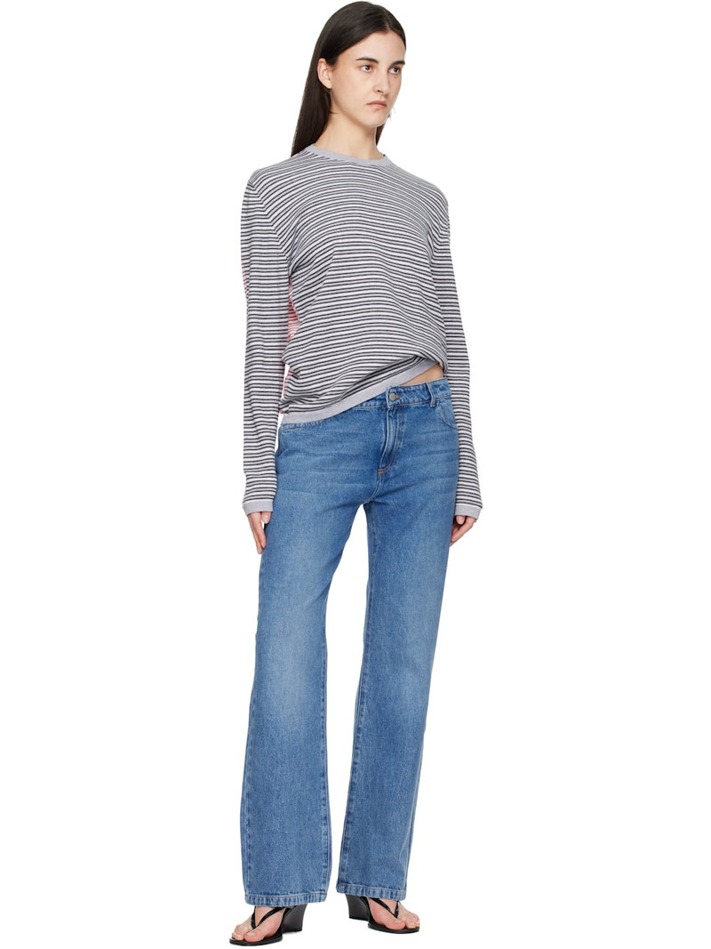 gimaguas Gray & Red Pablo Stripes Sweater outlook