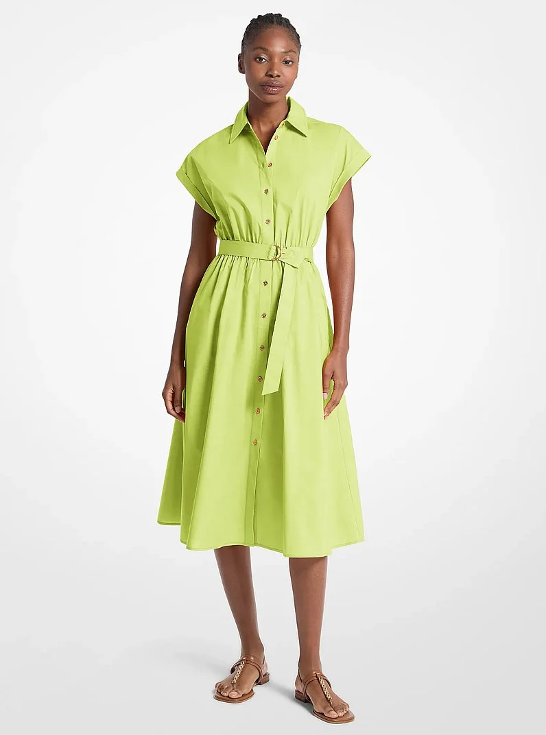 Cotton Poplin Midi Dress - 1