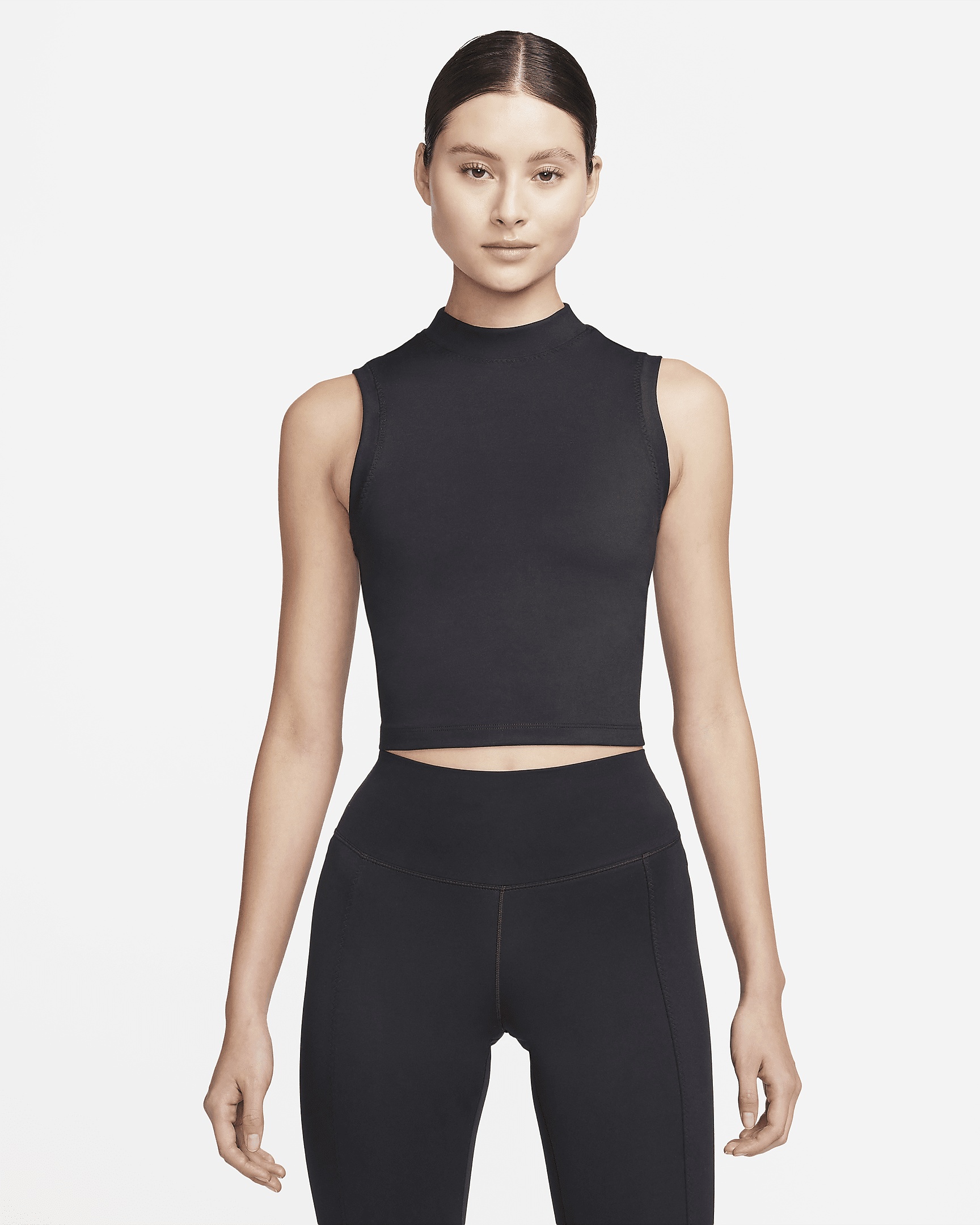 Nike Nike One Fitted Women s Dri FIT Mock Neck Cropped Tank Top REVERSIBLE
