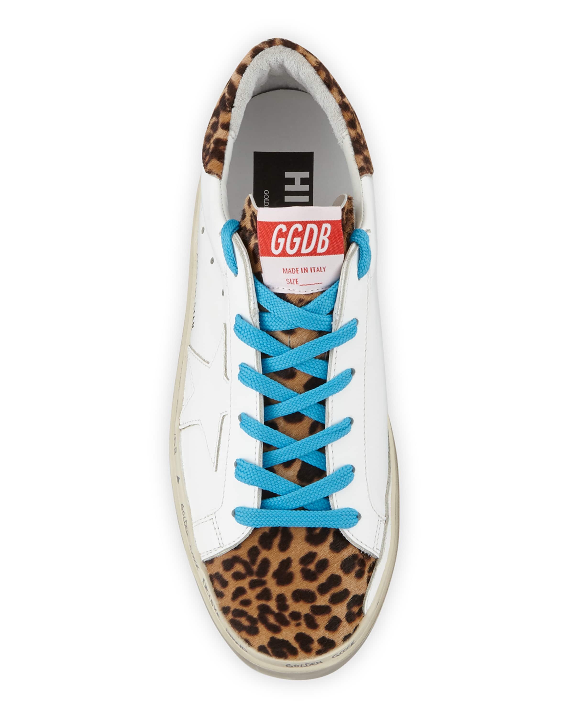 Hi Star Leather & Leopard Platform Sneakers - 4