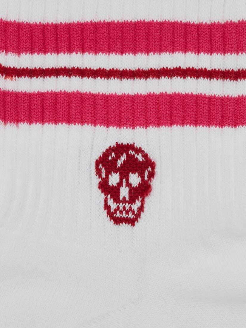 Skull Sport Socks in White/pink - 2