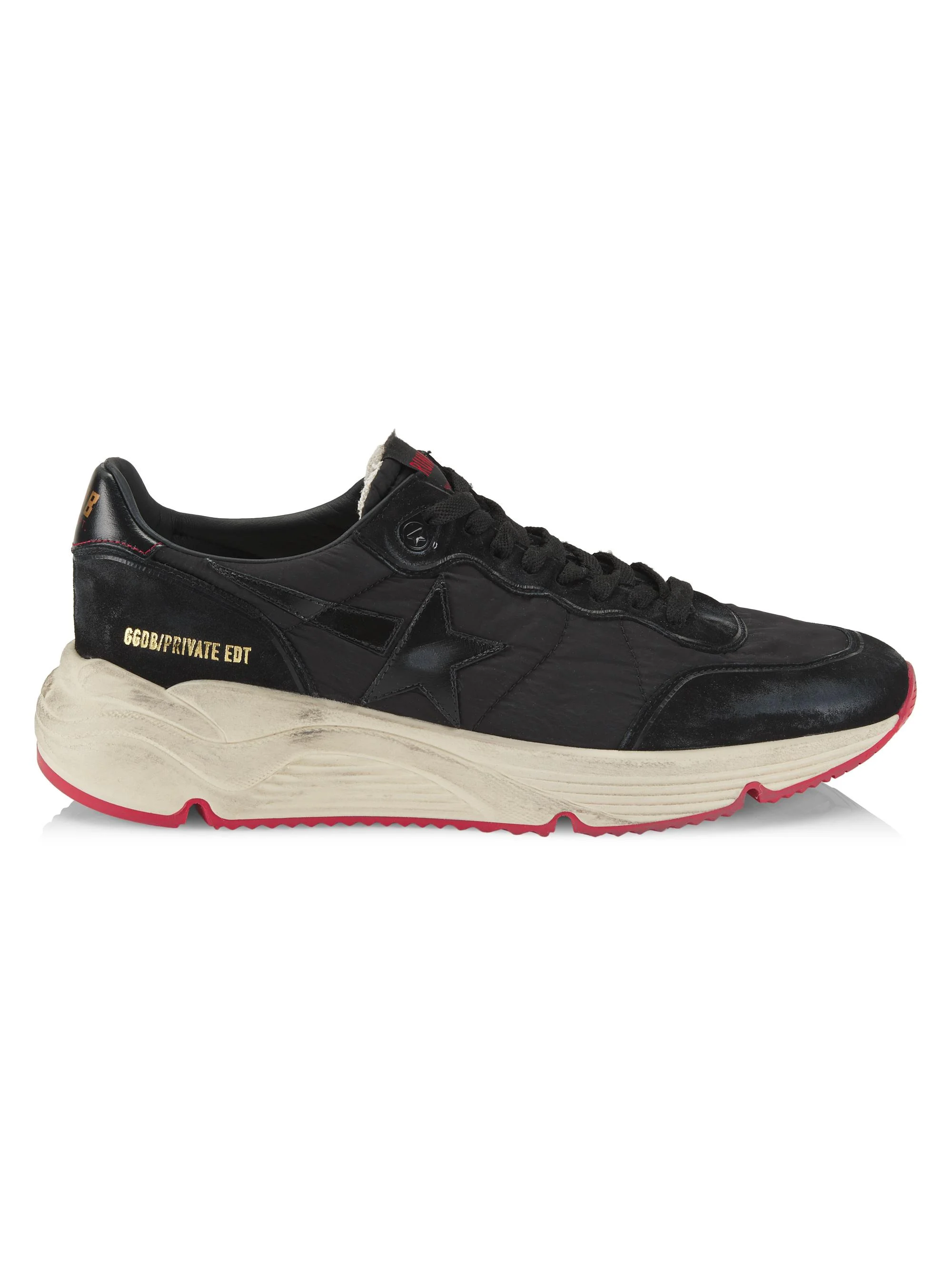 Men's Running Sole Low-Top Sneakers - Black - 1