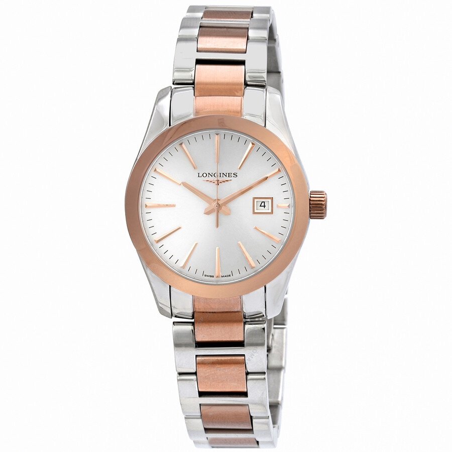 Longines Conquest Classic Quartz Silver Dial Ladies Watch L2.286.3.72.7 - 1