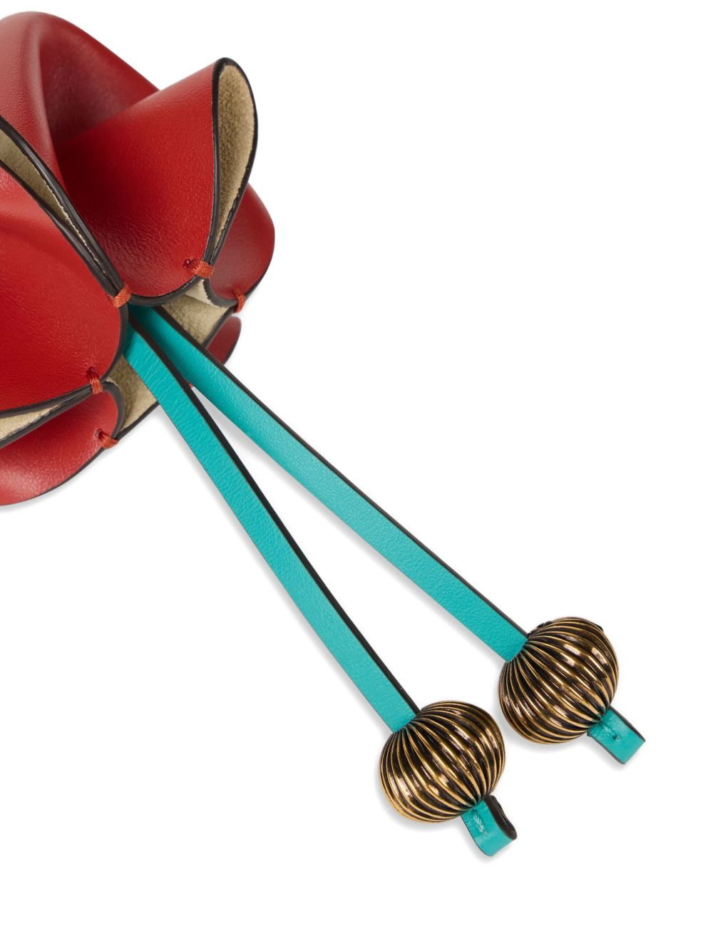 leather flower keyring - 2